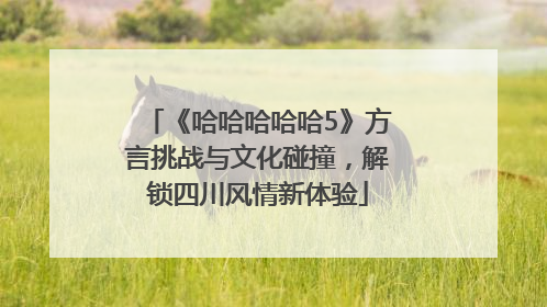 《哈哈哈哈哈5》方言挑战与文化碰撞，解锁四川风情新体验