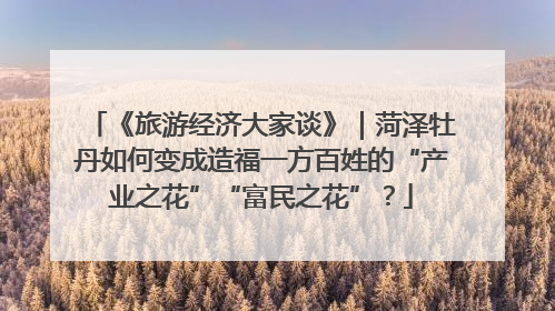 《旅游经济大家谈》｜菏泽牡丹如何变成造福一方百姓的“产业之花”“富民之花”？
