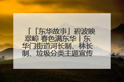 「东华故事」碧波映翠嶂 春色满东华丨东华门街道河长制、林长制、垃圾分类主题宣传如火如荼中