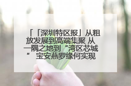「深圳特区报」从粗放发展到高端集聚 从一隅之地到“湾区芯城” 宝安燕罗缘何实现“战略突围”
