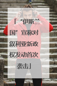 “伊斯兰国”宣称对叙利亚新政权发动首次袭击