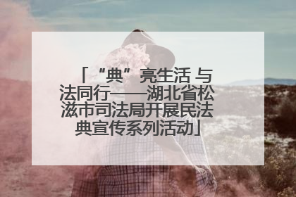 “典”亮生活 与法同行——湖北省松滋市司法局开展民法典宣传系列活动