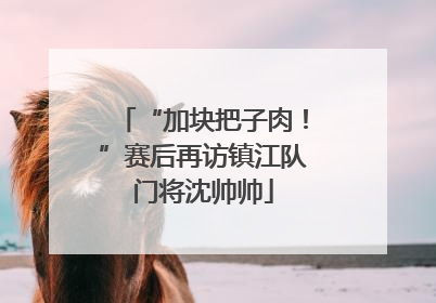 “加块把子肉！”赛后再访镇江队门将沈帅帅