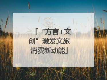 “方言+文创”激发文旅消费新动能