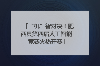 “机”智对决！肥西县第四届人工智能竞赛火热开赛