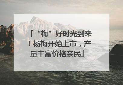 “梅”好时光到来！杨梅开始上市，产量丰富价格亲民