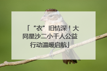 “衣”旧情深！大同星沙二小千人公益行动温暖启航