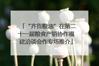 “齐鲁粮油”在第二十一届粮食产销协作福建洽谈会作专场推介