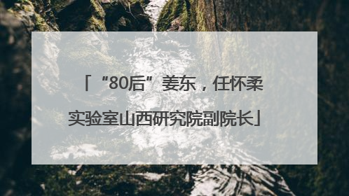 “80后”姜东，任怀柔实验室山西研究院副院长