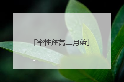率性蓬蒿二月蓝