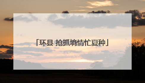 环县 抢抓墒情忙夏种