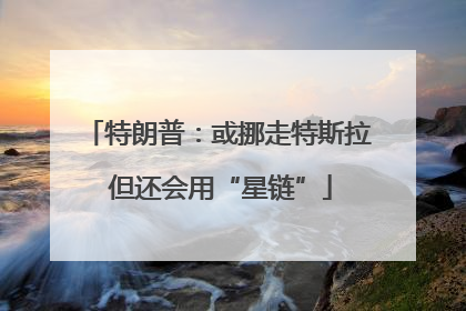 特朗普：或挪走特斯拉 但还会用“星链”