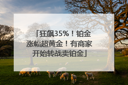 狂飙35%！铂金涨幅超黄金！有商家开始转战卖铂金