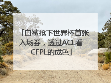 白鲨抢下世界杯首张入场券，透过ACL看CFPL的成色