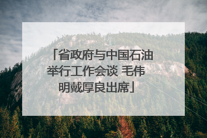 省政府与中国石油举行工作会谈 毛伟明戴厚良出席