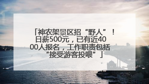 神农架景区招“野人”！日薪500元，已有近4000人报名，工作职责包括“接受游客投喂”