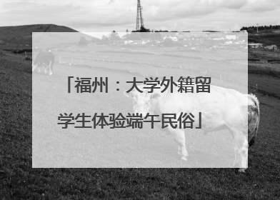 福州：大学外籍留学生体验端午民俗
