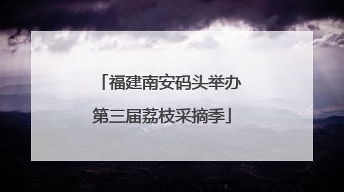 福建南安码头举办第三届荔枝采摘季