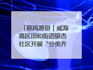 移风易俗｜威海高区田和街道银杏社区开展“分类齐参与，低碳新时尚”垃圾分类主题宣传活动
