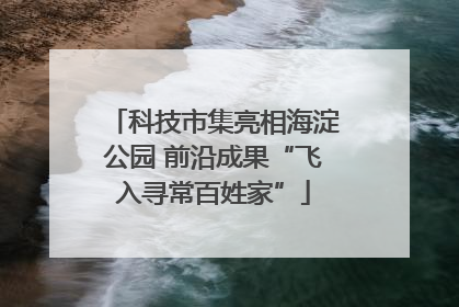 科技市集亮相海淀公园 前沿成果“飞入寻常百姓家”