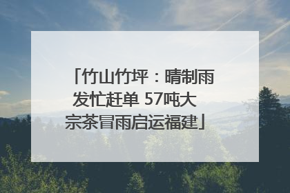 竹山竹坪：晴制雨发忙赶单 57吨大宗茶冒雨启运福建