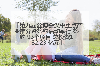 第九届丝博会汉中重点产业推介暨签约活动举行 签约 93个项目 总投资132.23 亿元