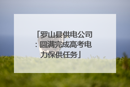 罗山县供电公司：圆满完成高考电力保供任务