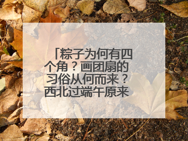 粽子为何有四个角？画团扇的习俗从何而来？西北过端午原来有这么多讲究