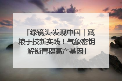 绿镜头·发现中国｜藏粮于技新实践！气象密钥解锁青稞高产基因