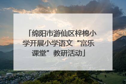 绵阳市游仙区梓棉小学开展小学语文“富乐课堂”教研活动