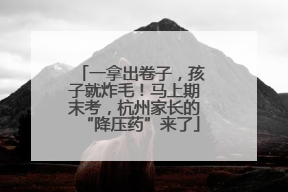 一拿出卷子，孩子就炸毛！马上期末考，杭州家长的“降压药”来了