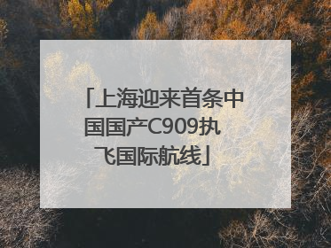 上海迎来首条中国国产C909执飞国际航线