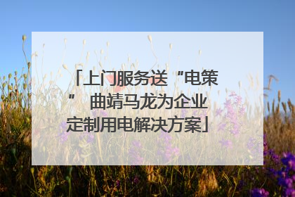 上门服务送“电策” 曲靖马龙为企业定制用电解决方案