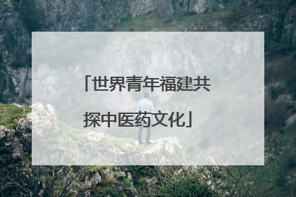 世界青年福建共探中医药文化
