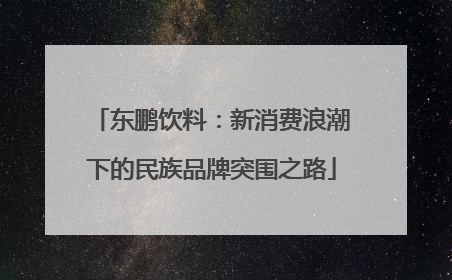 东鹏饮料：新消费浪潮下的民族品牌突围之路