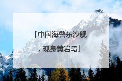 中国海警东沙舰，现身黄岩岛