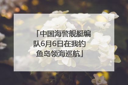 中国海警舰艇编队6月6日在我钓鱼岛领海巡航