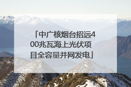 中广核烟台招远400兆瓦海上光伏项目全容量并网发电