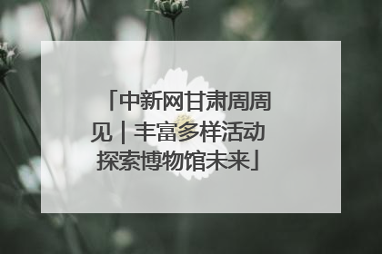中新网甘肃周周见|丰富多样活动探索博物馆未来
