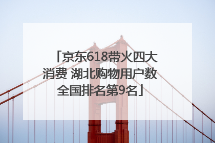 京东618带火四大消费 湖北购物用户数全国排名第9名