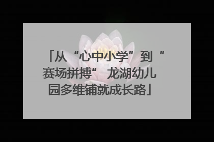 从“心中小学”到“赛场拼搏” 龙湖幼儿园多维铺就成长路