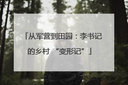 从军营到田园：李书记的乡村 “变形记”