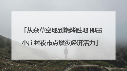 从杂草空地到烧烤胜地 即墨小庄村夜市点燃夜经济活力