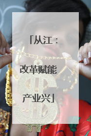 从江：改革赋能产业兴