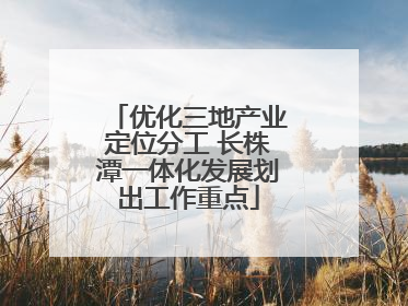 优化三地产业定位分工 长株潭一体化发展划出工作重点
