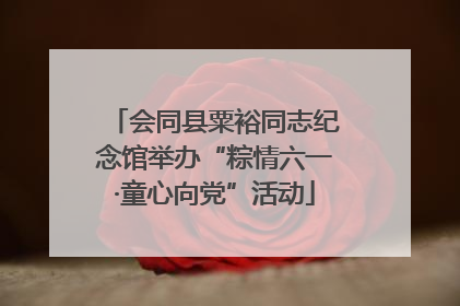 会同县粟裕同志纪念馆举办“粽情六一·童心向党”活动