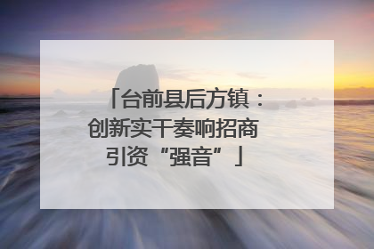 台前县后方镇：创新实干奏响招商引资“强音”