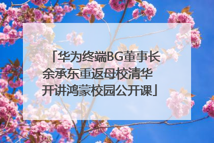 华为终端BG董事长余承东重返母校清华 开讲鸿蒙校园公开课
