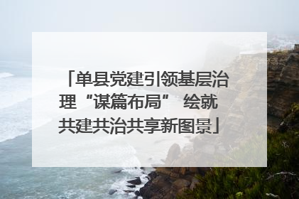 单县党建引领基层治理“谋篇布局” 绘就共建共治共享新图景