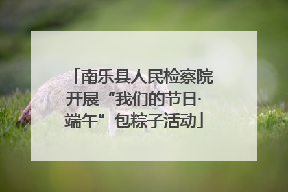 南乐县人民检察院开展“我们的节日·端午”包粽子活动
